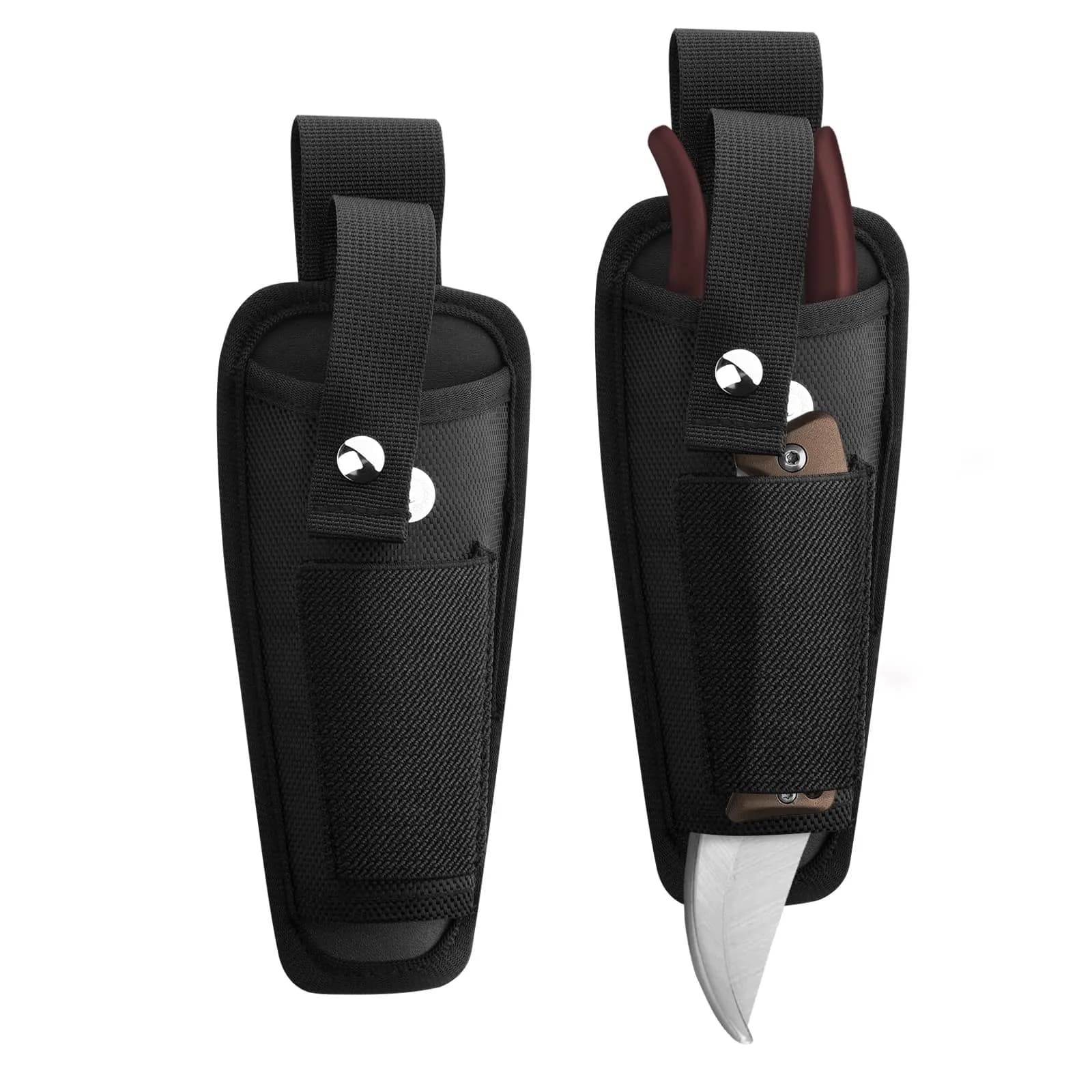 Homakover 2 Pack 1680D Utility Holster Pouch Holder for Pruning Shears & Folding Knife | Fits Tools Up to 8 Inches - main product image