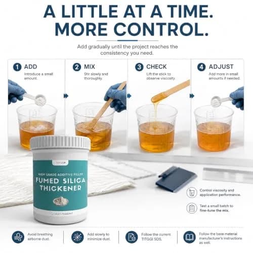 TITGGI Fumed Silica Thickener for Epoxy Resin & Coatings | Control Viscosity & Sag, 1 Quart thumbnail 4