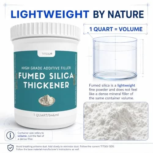 TITGGI Fumed Silica Thickener for Epoxy Resin & Coatings | Control Viscosity & Sag, 1 Quart thumbnail 7