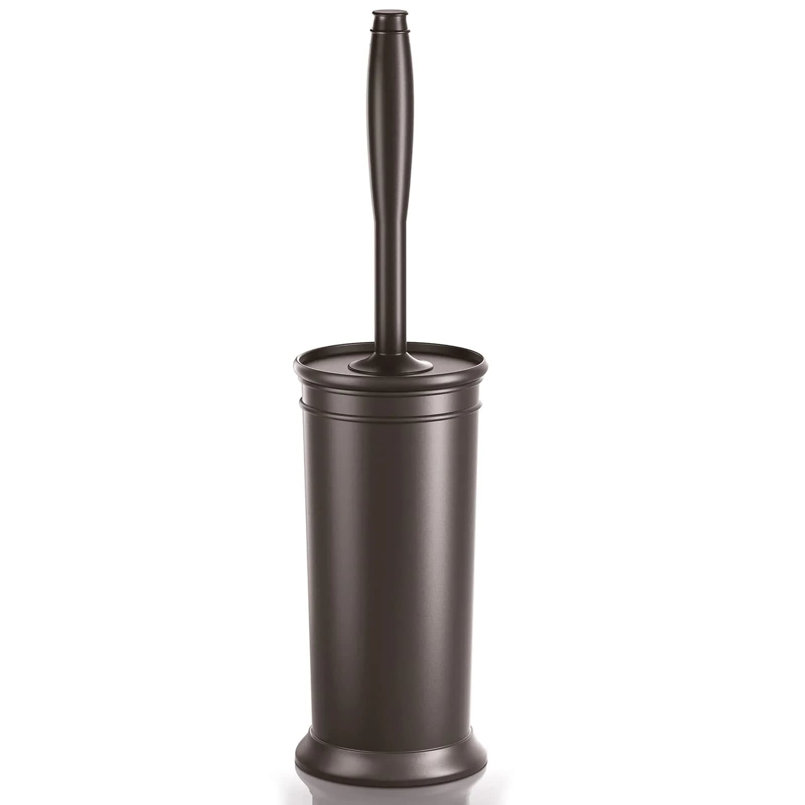 UPTRONIC Toilet Bowl Brush with Extra Long Handle & Holder | Brown, 1 Set