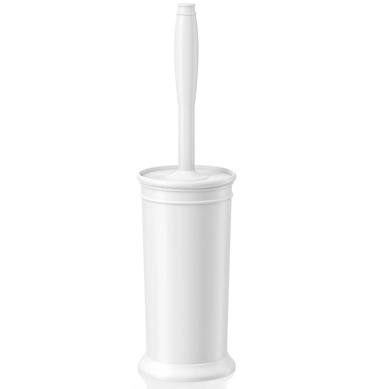 UPTRONIC Toilet Bowl Brush with Holder & Long Handle | White Toilet Scrubber Set