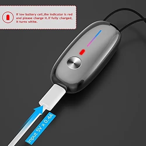 Timeage Black Wearable Personal Air Purifier Necklace | 120 Million Negative Ions thumbnail 7