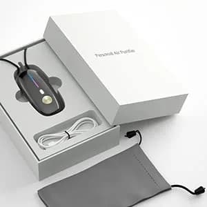 Timeage Black Wearable Personal Air Purifier Necklace | 120 Million Negative Ions thumbnail 10