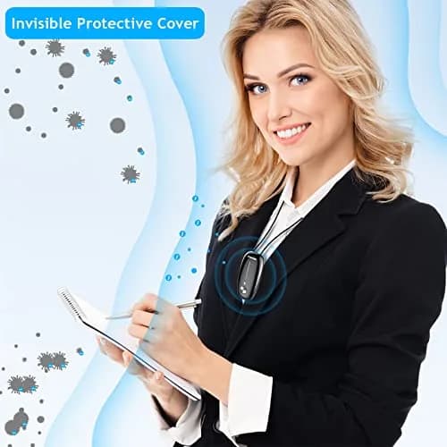 Timeage Black Wearable Personal Air Purifier Necklace | 120 Million Negative Ions thumbnail 2