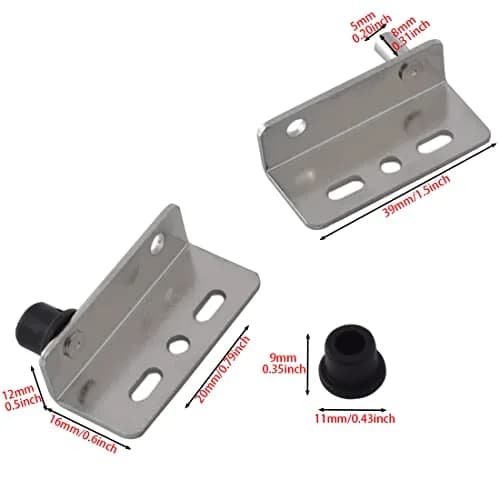 Aifeier ET Heavy Duty Concealed Shaft Door Hinges 39x16x12mm | Silver Steel thumbnail 3