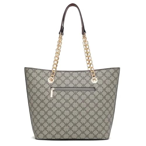 Montana West Tote Bag for Women Chain Top-handle Satchel Handbags Ladies Purses Shoulder Bags MWC-0391BR Brown Lucky Clover thumbnail 6