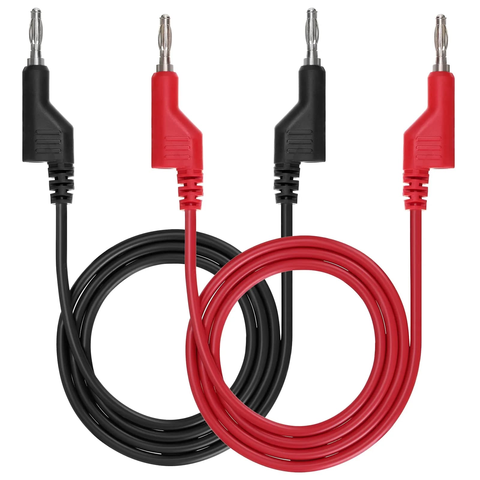 Sumnacon 2 Pcs 4mm Banana to Banana Plug Test Leads 1m (3.3Ft) | 1000V/15A Silicone Insulated - main product image