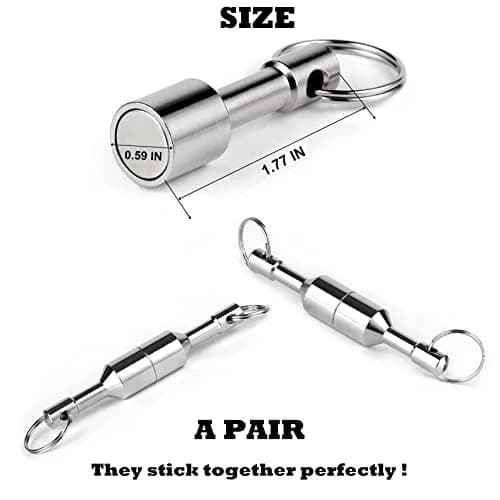 WELLZEER Keychain Magnet for Jewelry Testing 15mm x 45mm (2-Pack) | Strong Neodymium Metal Tester thumbnail 2