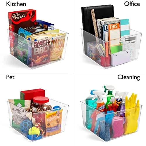 ClearSpace 4 Pack Item Container | Large Kitchen & Pantry Organizer, 12x11x7 inches thumbnail 5