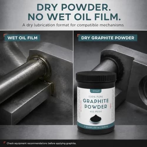 TITGGI Graphite Powder 32 oz (0.91 kg) | Dry Lubrication for Locks, Bearings, and Mechanisms thumbnail 3