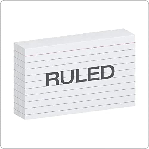 Oxford Index Cards 3 x 5 Inches White Lined on Front Blank on Back 500 Count | Study Tool for Students thumbnail 2