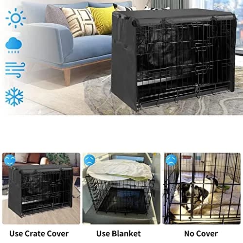 Joroamp 36 Inch Dog Crate Cover 91.4cm (36"L x 23"W x 25"H) | Waterproof 600D Oxford with 1-3 Doors thumbnail 4