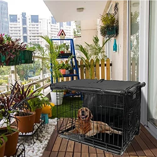 Joroamp 36 Inch Dog Crate Cover 91.4cm (36"L x 23"W x 25"H) | Waterproof 600D Oxford with 1-3 Doors thumbnail 6