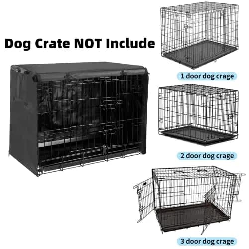 Joroamp 36 Inch Dog Crate Cover 91.4cm (36"L x 23"W x 25"H) | Waterproof 600D Oxford with 1-3 Doors thumbnail 3