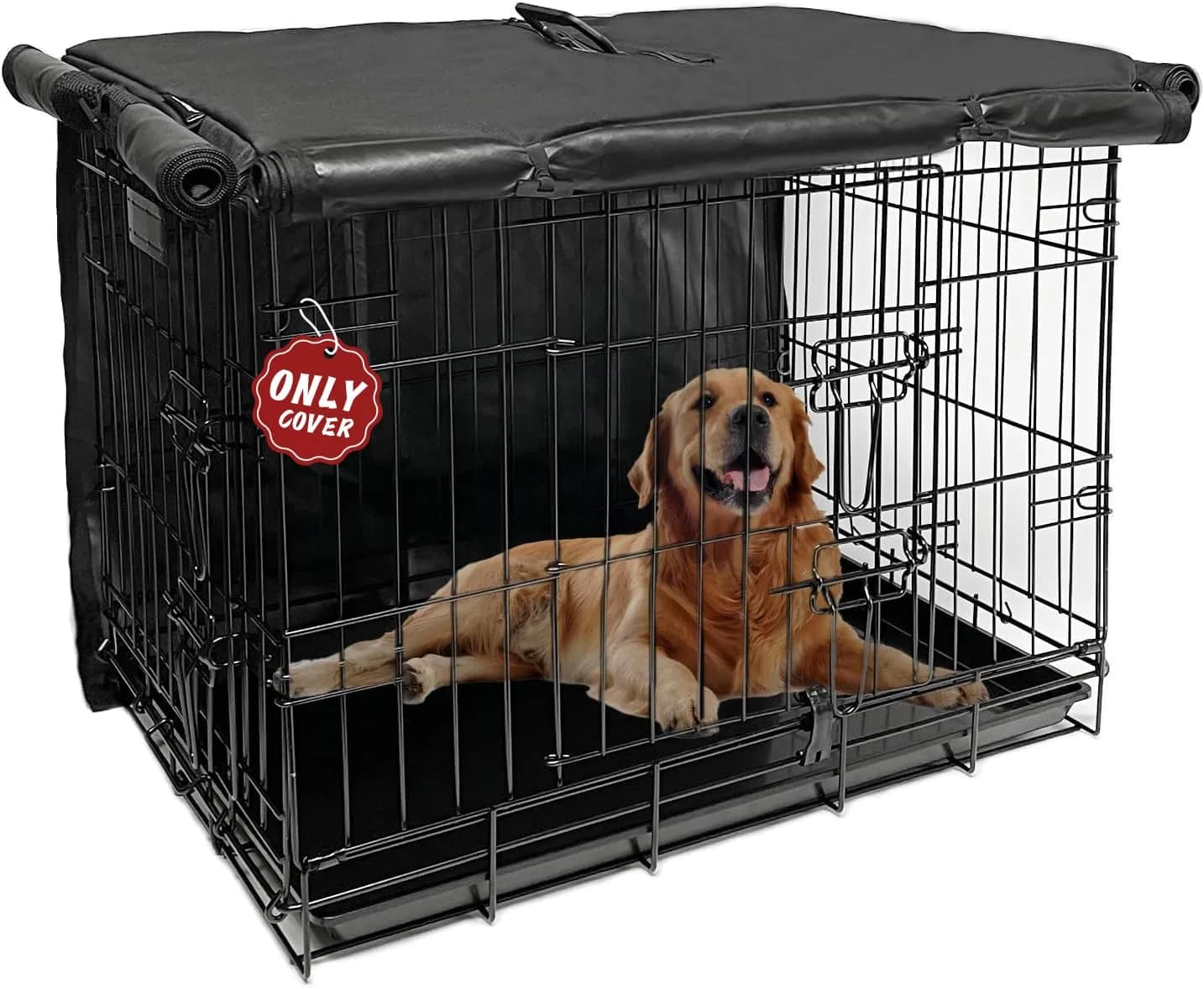 Joroamp Dog Crate Cover 48 Inch Waterproof 600D Oxford | Large Dog Cage with 1-3 Doors — 30 in