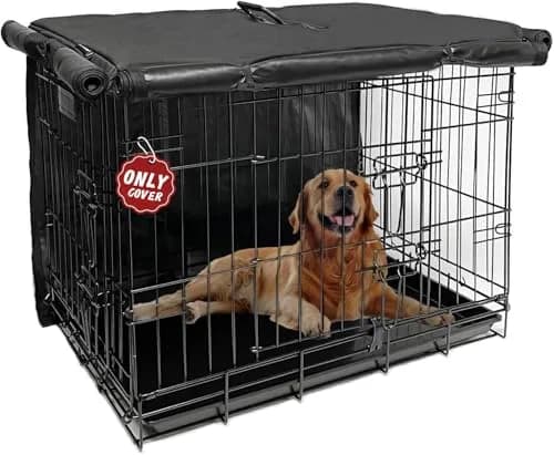 Joroamp Dog Crate Cover 48 Inch Waterproof 600D Oxford | Large Dog Cage with 1-3 Doors thumbnail 1