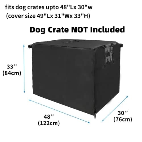 Joroamp Dog Crate Cover 48 Inch Waterproof 600D Oxford | Large Dog Cage with 1-3 Doors thumbnail 2