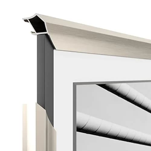 Frame My TV German Silver Prismatic 3" Deco TV Frame for Samsung The Frame/Pro TVs | Aluminum Construction thumbnail 3
