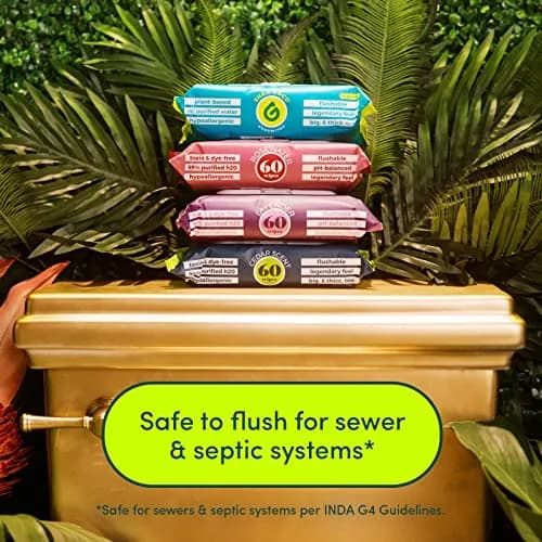 goodwipes Flushable Wipes Shea-Coco 60 Count (Pack of 8) | Septic Safe & Biodegradable thumbnail 5