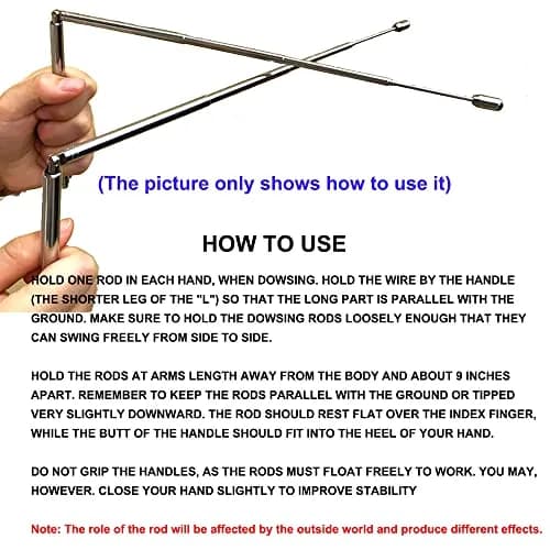QINIZX Retractable Dowsing Rods, Brass Divining Rods for Ghost Hunting & Water Witching, 15 cm (5.9 inches) - Gold thumbnail 7