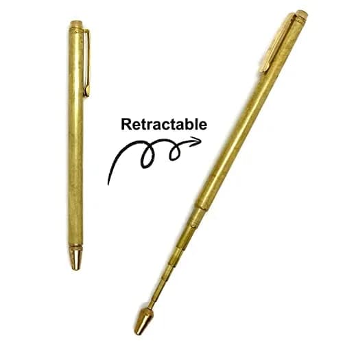 QINIZX Retractable Dowsing Rods, Brass Divining Rods for Ghost Hunting & Water Witching, 15 cm (5.9 inches) - Gold thumbnail 2