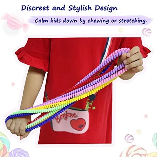 Olugu Sensory Chew Necklace 6 Pack | BPA-Free PLA Oral Motor Aids for Kids thumbnail 7
