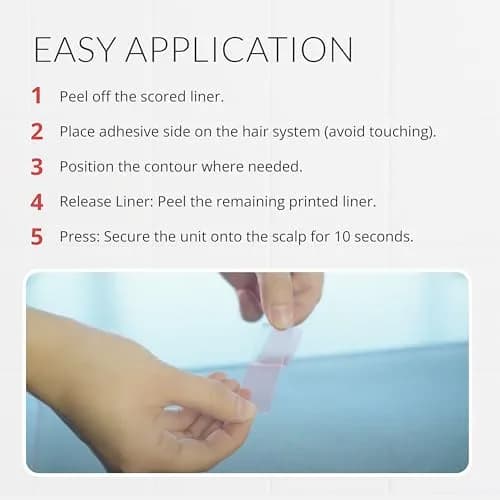 Walker Tape Sensi-Tak C Contour Pre-Cut Strips 36 Pack | Extended Wear Wig Tape for Lace Front & Poly Systems thumbnail 6
