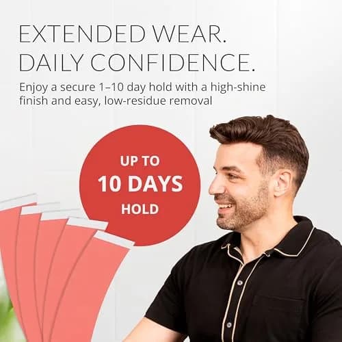Walker Tape Sensi-Tak C Contour Pre-Cut Strips 36 Pack | Extended Wear Wig Tape for Lace Front & Poly Systems thumbnail 7