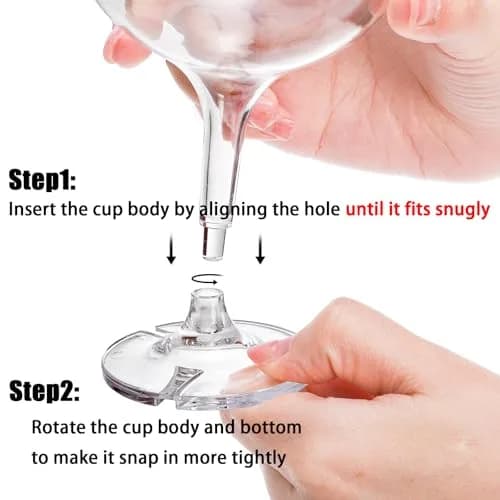 Peohud Set of 20 Coupe Cocktail Glasses, 5 Oz Acrylic | Reusable Champagne Cups for Party & Home thumbnail 4