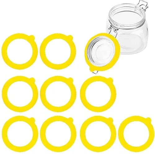 Gemhill Silicone Replacement Gasket 97mm | Leak-Proof Mason Jar Seal (10pcs) thumbnail 1