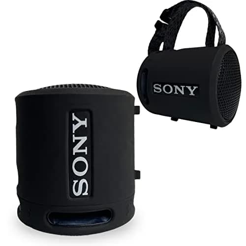 RAWECUD Silicone Cover Case for Sony SRS-XB13/XB100 Speaker | Black, Shockproof Protective Skin thumbnail 1