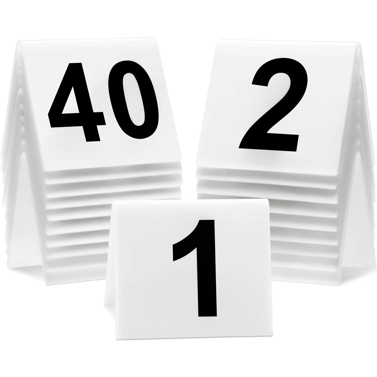 Yulejo Acrylic Table Numbers 1-40 | Double Side Minimalist Design for Events