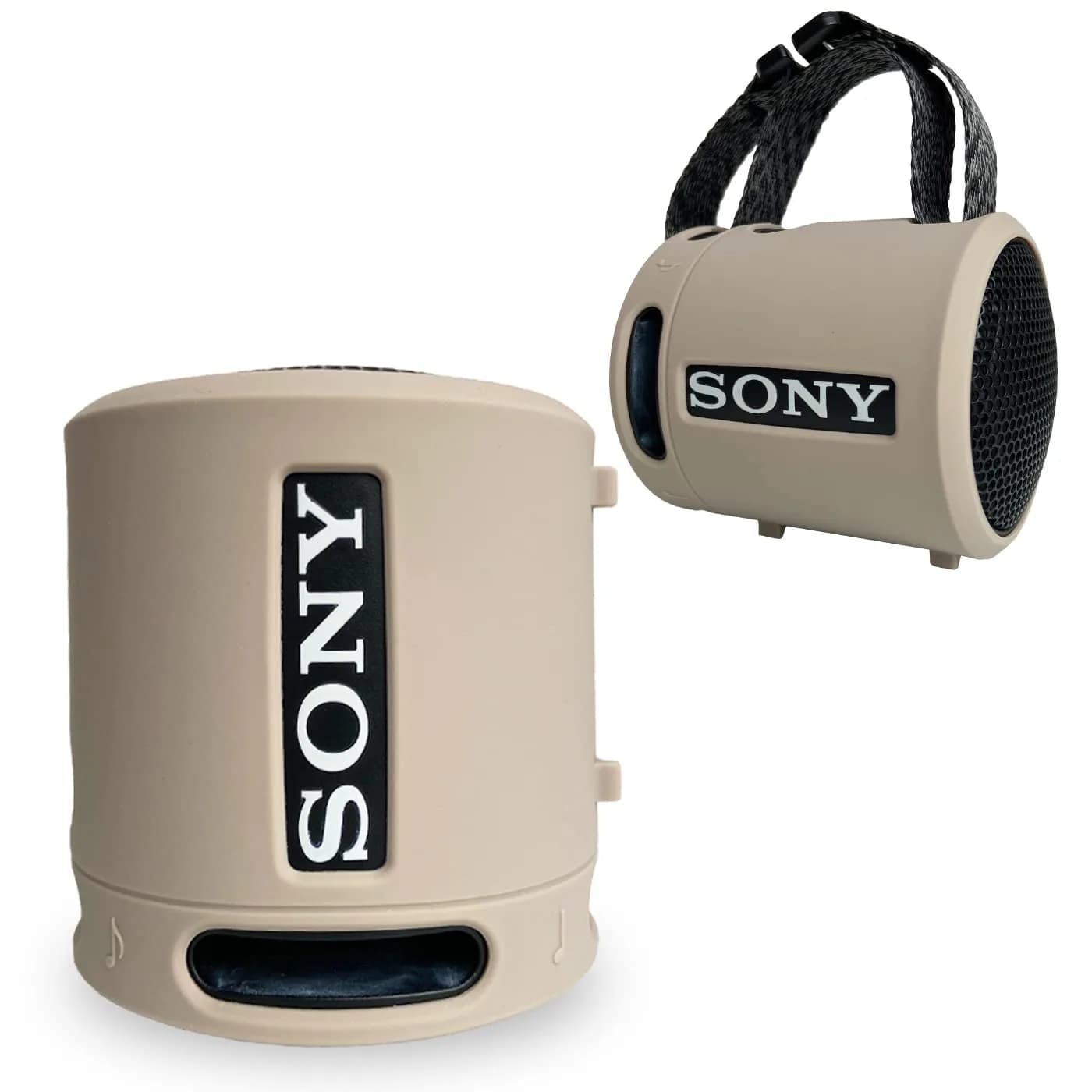 RAWECUD Silicone Case for Sony SRS-XB13/XB100 Speaker | Shockproof Protective Cover (Light Blue) — Taupe