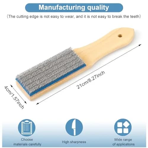 Chumia Steel Wire Card Brush 21 cm (8.27 Inch) | Cleans Metal Shavings from Files & Rasps thumbnail 2