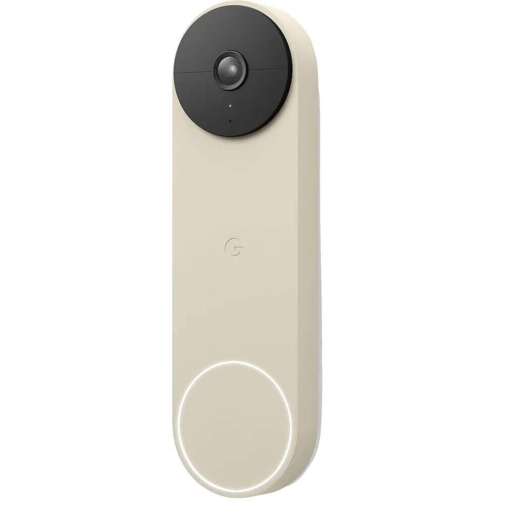 Google Nest Doorbell (Battery) - Snow | Wireless Video Doorbell with Night Vision — Linen