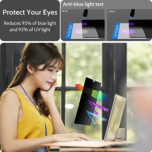 Peslv Magnetic Privacy Screen for MacBook Pro 16 Inch (2021-2026) | Anti-Blue Light, Anti-Glare, Removable Filter thumbnail 5