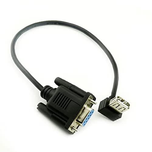 Vanki RS232 DB9 Female to USB 2.0 A Female Serial Cable Adapter 25cm | Copper, Black thumbnail 4