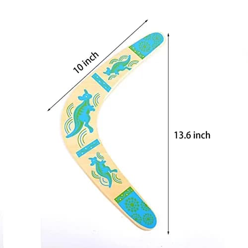 Inborntrait V-Shaped Boomerang 2 Pack (Blue & Light Brown) | Handmade Wooden Outdoor Toy for Ages 10+ thumbnail 8