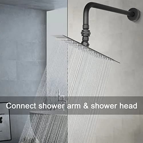 NearMoon Shower Head Swivel Ball Adapter Matte Black | Solid Brass Shower Connector Ball Joint Adjustable Universal Shower Arm Extension Component thumbnail 7