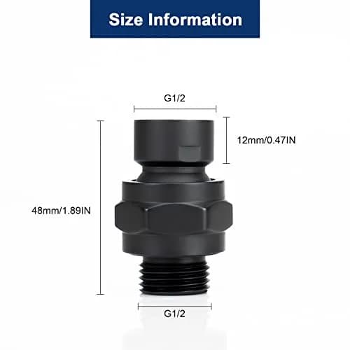 NearMoon Shower Head Swivel Ball Adapter Matte Black | Solid Brass Shower Connector Ball Joint Adjustable Universal Shower Arm Extension Component thumbnail 3
