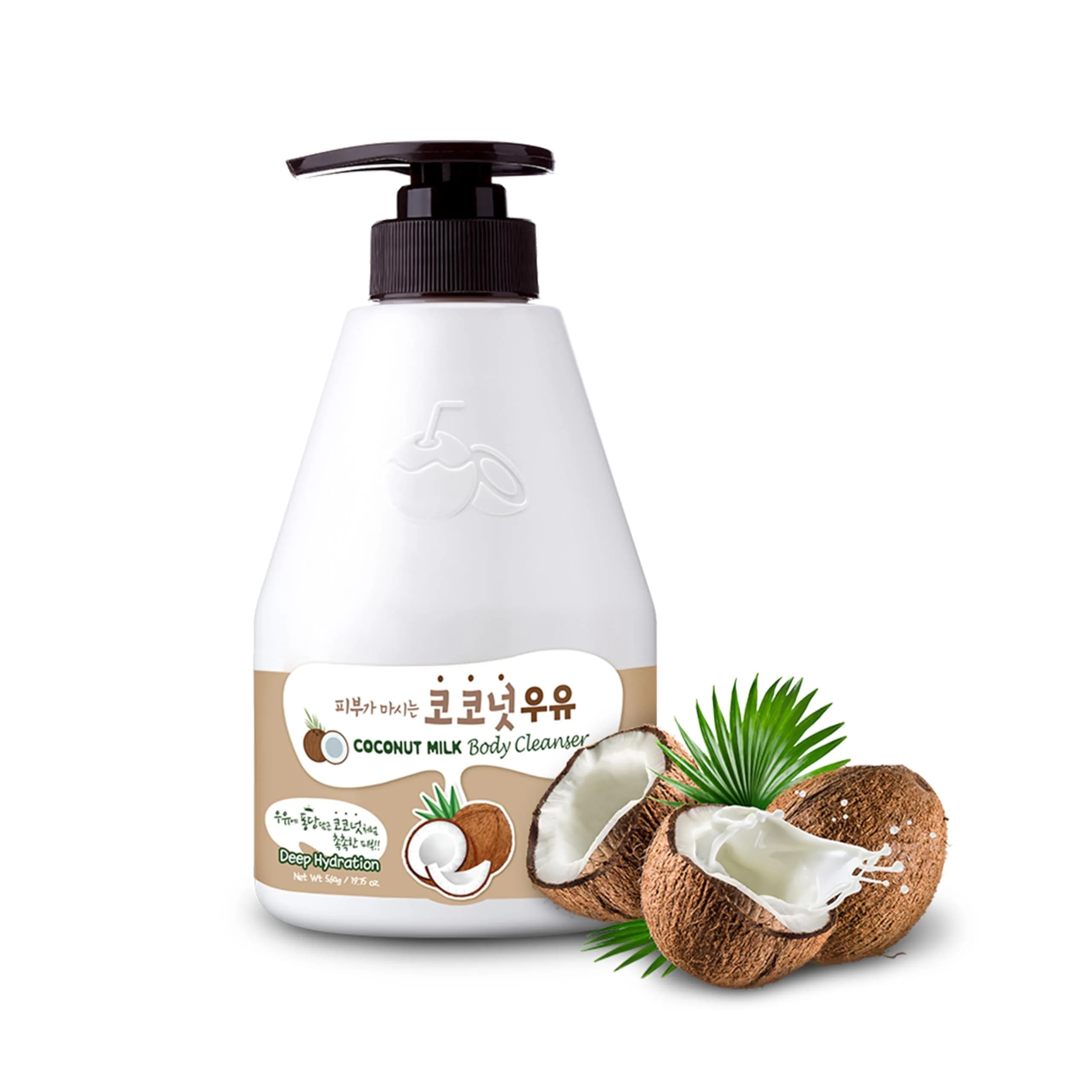 Kwailnara Strawberry Milk Body Wash 560ml (19.75 Fl Oz) | Korean Body Cleanser for Hydrated & Smooth Skin — 19.75 Ounce