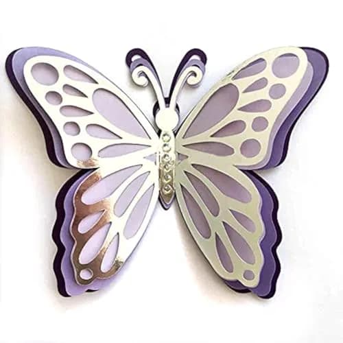 Trdxxx 4pcs 3D Butterflies Metal Cutting Dies for Scrapbooking & Crafts | High-Carbon Steel (10.2cm x 7.6cm) thumbnail 1