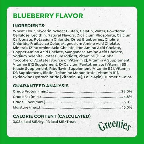 Greenies Dog Treats Blueberry Flavor | Chewy, Natural, 10.3 oz | 13 Calories thumbnail 4