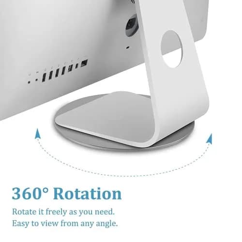 Yoqanr 360° Rotating Monitor Stand 220mm (8.66 inch) | Aluminum Alloy with Non-Scratch Silicon Feet thumbnail 6