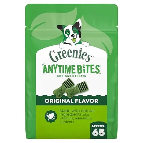 Greenies Anytime Bites Dog Treats, Original Flavor, 10.3 oz | Chewy, Low-Calorie Dog Snacks for Training & Treating thumbnail 1