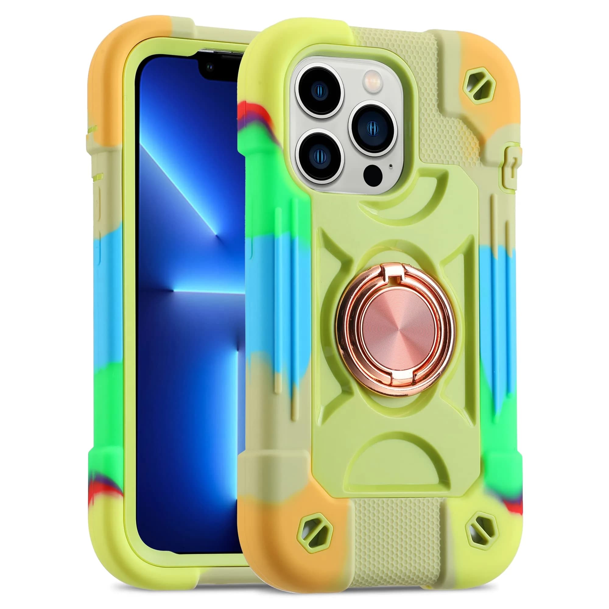 MARKILL Heavy-Duty Shockproof Case with Ring Stand for iPhone 13 Pro Max 6.7 Inch | Military Grade Protection - main product image