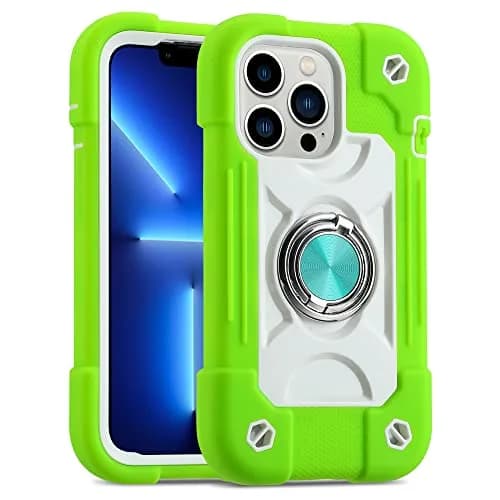 MARKILL iPhone 13 Pro Max Case 6.7" Heavy-Duty Shockproof with Ring Stand, Military Grade, Guava thumbnail 1