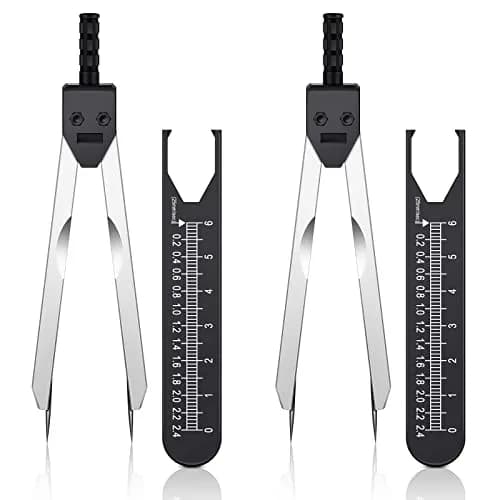 Frienda EKG Calipers Medical Caliper with Ruler, Black (2-Piece Set) | Stainless Steel, 7.05 Inch thumbnail 1