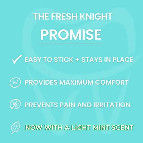 Fresh Knight Orthodontic Wax Strips with Cases (Mint) - 50 Strips | Food Grade Wax for Braces & Aligners thumbnail 2