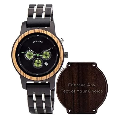 BOBO BIRD Women Wooden Watch Luxury Zebra Wood Quartz 40mm | Casual & Business Style thumbnail 6